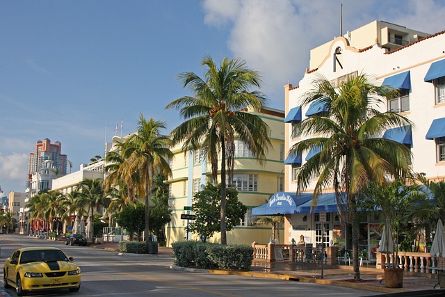 Artdeco District in Miami with hotels from 1960