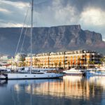 Table mountain in Cape Town viewed from the habour