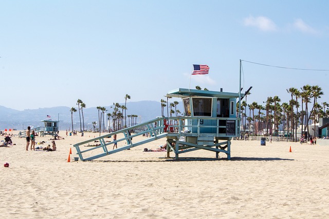 Life guard at Venice Beach in Los Angeles