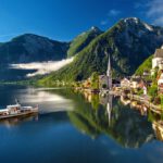 Hallstatt at the lake in Austria