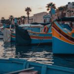 La Valetta in Malta with fisher boats